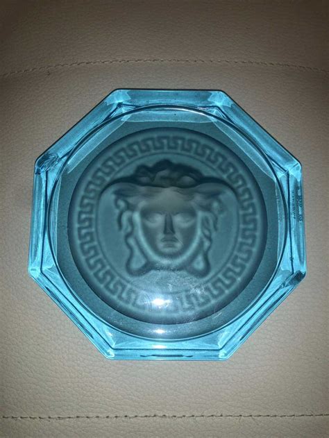 versace ashtray glass|versace coasters.